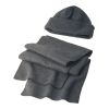 Fleece Cap & Scarf Grey | Without Branding
