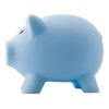 Plastic Piggy Bank Light Blue | Without Branding