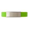 Silicone Wristband With Metal Plate Light Green | Without Branding