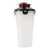 Plastic Protein Shaker (350Ml) With Two Compartments Black | 1-Colour Pad Print