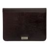 A4 Zipper Folder In Bonded Leather Brown | 1-Colour Pad Print