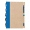 Recycled Note Book & Ball Pen Light Blue | Without Branding