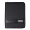 A5 Zipped PVC Folder Black | 1-Colour Pad Print