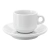 Stackable Porcelain Cup & Saucer (130Ml) White | Without Branding