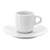 Stackable Porcelain Cup & Saucer (90Ml) White | Without Branding