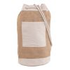 Jute Duffel Bag With Metal Eyelets Brown | 1-Colour Screen Print