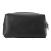 Leather Charles Dickens Toilet Bag Black | 1-Colour Pad Print