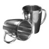 Set Of Two Steel Mugs Silver | Laser Engrave