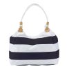 Travel Bag With Rope Handles Medium Blue - White | 1-Colour Screen Print
