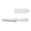 Plastic Travel Cutlery Set, White | Without Branding