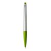 Plastic Ball Pen With Black Ink Silver - Green | Without Branding