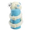 Soft Toy Bear, Fleece Blanket Light Blue | Without Branding