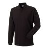 Long Sleeve Polo Pique Black | No Branding