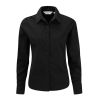 Women's Twill-Blouse Long Sleeved Black | No Branding