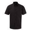 Men's Twill-Shirt Short Sleeve Black | No Branding