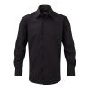Long Sleeved tapered Popeline Shirt Black | No Branding