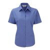 Short Sleeved Oxford Women's Blouse Royal Blue | No Branding