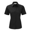 Short Sleeved Popeline Blouse Black | No Branding