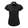 Short Sleeved tapered Women's Blouse Black | No Branding