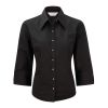 Tapered Women's Blouse 3/4 Length Sleeve Black | No Branding