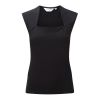 Elegant Sleeveless Stretch-Top Black | No Branding
