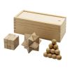 Brainiac 3-Piece Wooden Brainteasers Brown | Without Branding