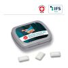 MINI tin with hinged lid with chewing gum 4C Digital Print
