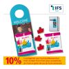 Promo Door-Tag with fruit gum bag, 10 g 1-4C Digital Print