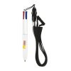 BIC 4 Colours Mini Ball Pen + Lanyard White | Without Branding