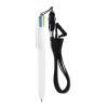 BIC 4 Colours Fashion Ball Pen + Lanyard White - Light Green | Without Branding