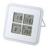 Livorno Desk Weather Clock Silver | Without Branding