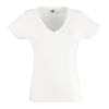 New Lady Fit Valueweight V-Neck White | No Branding