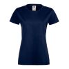 Sofspun Ladies Crew Neck T Navy Blue | No Branding