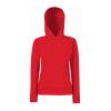 Lady Fit Hooded Sweat Red | No Branding