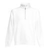 New Zip Neck Sweat White | No Branding