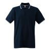 New Tipped Polo Navy Blue - White | No Branding