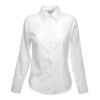 Lady-Fit Long Sleeve Oxford Shirt White | No Branding