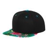 Hawaiian Snapback Medium Blue - Black | No Branding