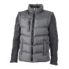 Men's Two In One Jacket Knitted Sleeves Grey | No Branding