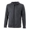 Men´s Knitted Fleece Hoody Grey - Black | No Branding