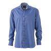 Men's Shirt with Point-Design Medium Blue - White | No Branding