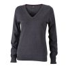 Ladies' V-Neck Jumper Anthracite | No Branding