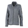 Ladies' Knitted Fleece Jackett Grey - Silver | No Branding