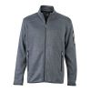 Men's Knitted Fleece Jackett Grey - Silver | No Branding