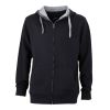 Men's Lifestyle Zip-Hoody Black - Grey | No Branding