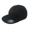Flexfit Flat Peak Cap Black | No Branding