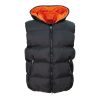 Bodywarmer with hood Black - Orange | No Branding
