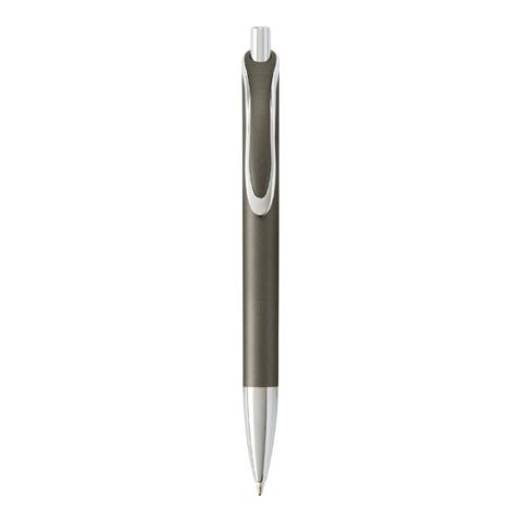 Plastic Ball Pen With Silver Coloured Tip &amp; Clip Grey | Without Branding