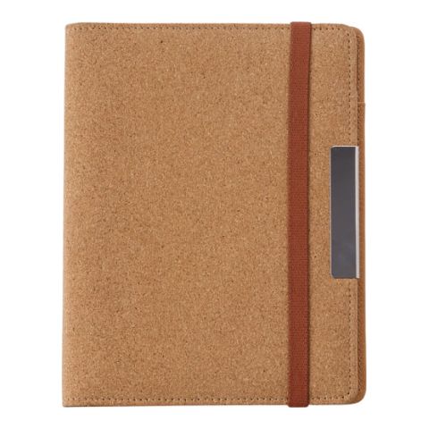 A5 Cork Portfolio  Brown | 1-Colour Pad Print