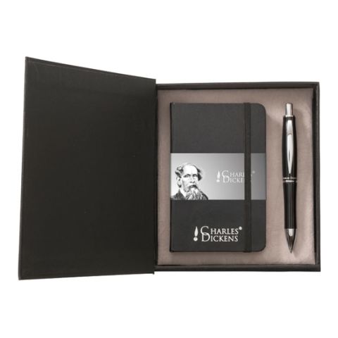 Charles Dickens Writing Set Black | 1-Colour Pad Print